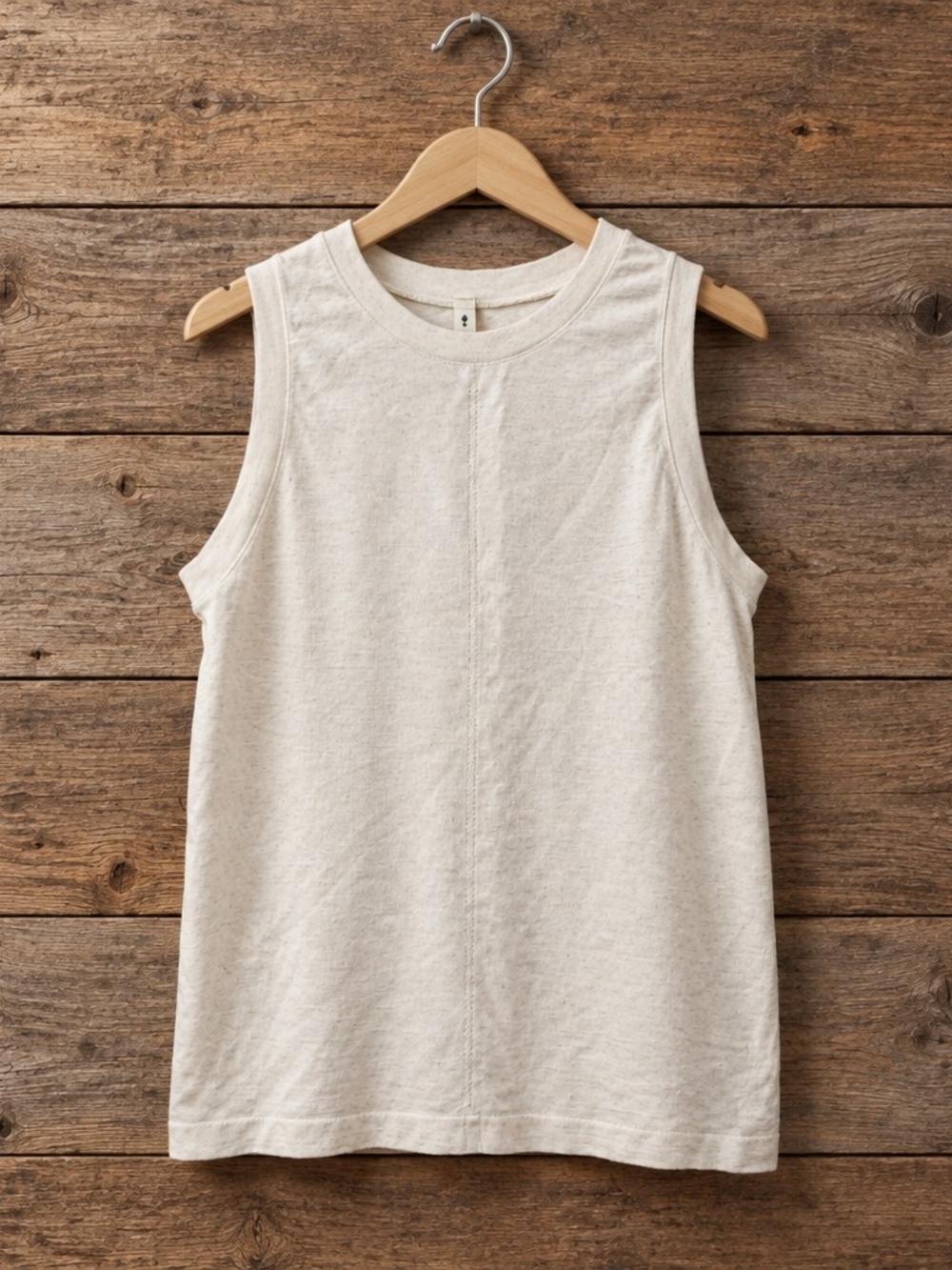 Athleta Oatmeal Crewneck Muscle Tank